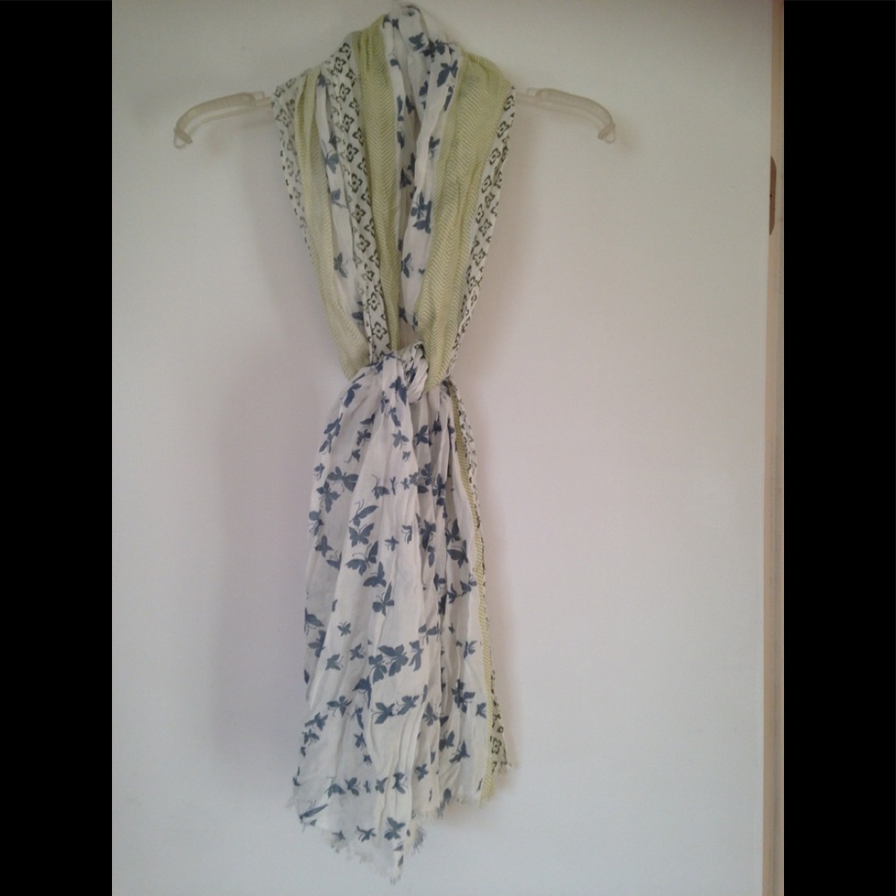 Gap Scarf With Blue Butterflies - image 1